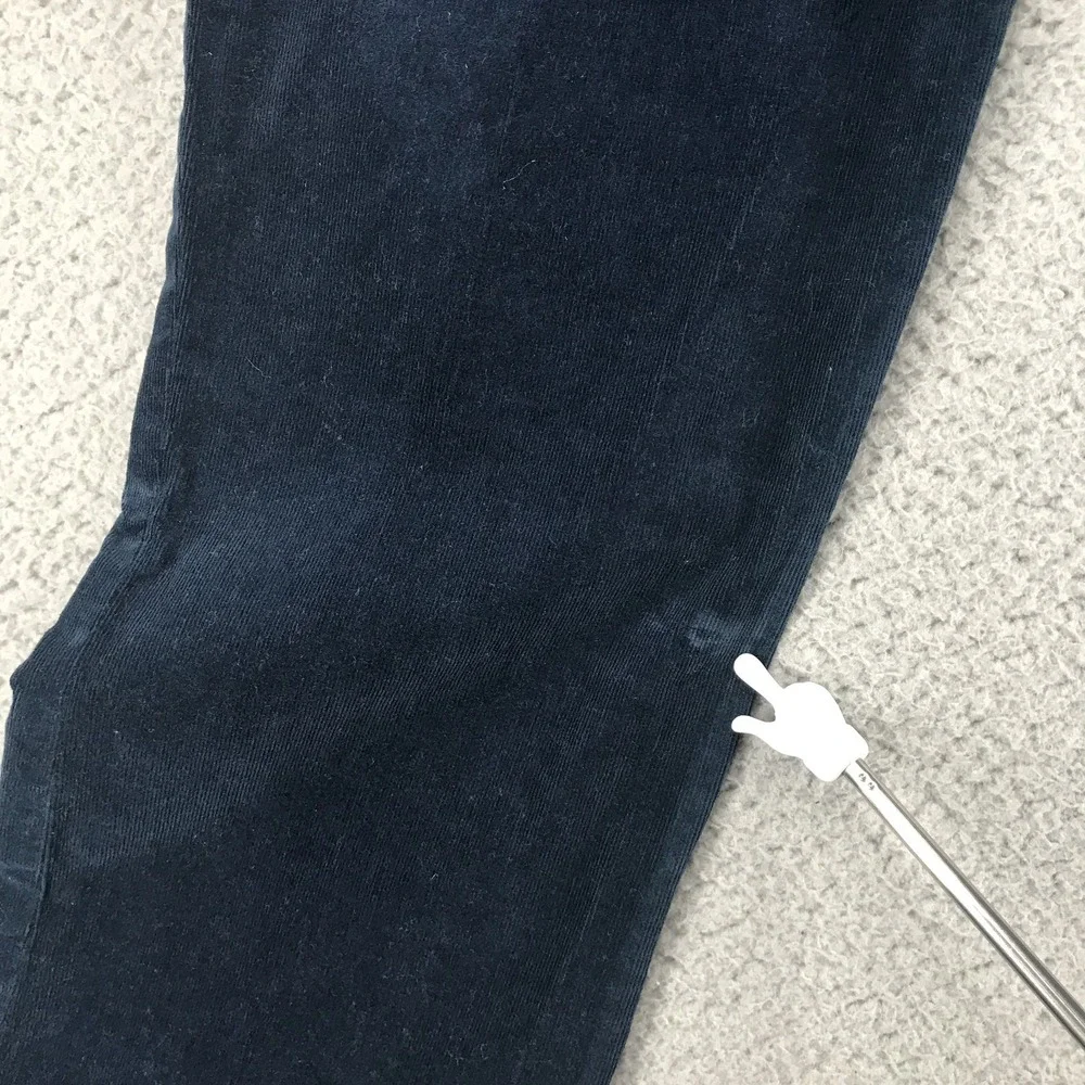 Tory Burch Pants Womens 26 Navy Blue Bootcut Corduroy Low Rise 33 Inseam Pockets